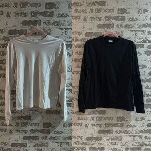 Outdoor Voices Everyday Long Sleeve Bundle in Black and White, XS